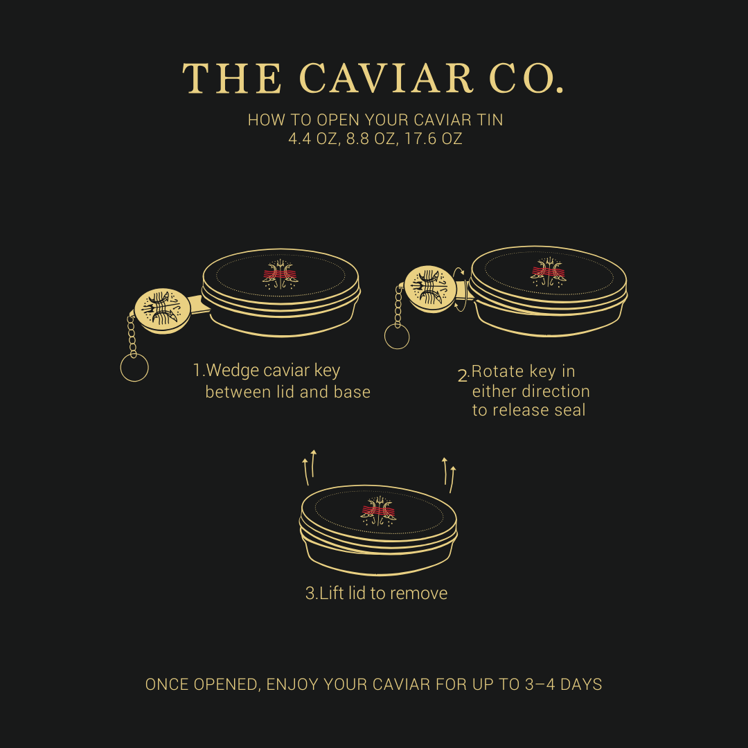 Gold Caviar Tin Key